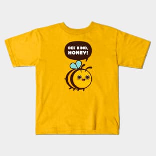 Bee Kind, Honey - Cute Bee Pun Kids T-Shirt